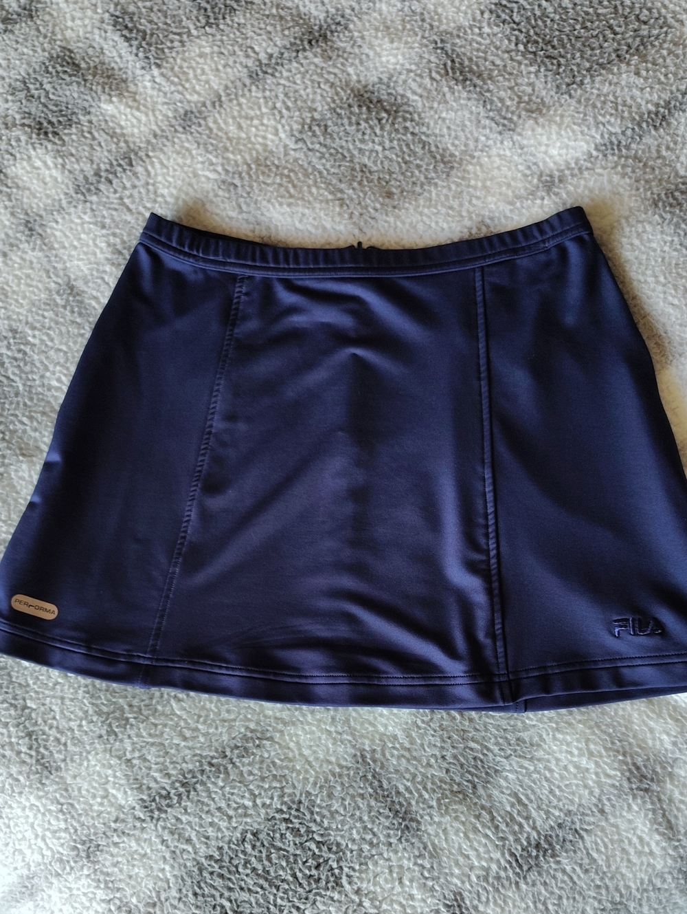 FILA Ladies Tennis Skirt With Zipper Size L Navy